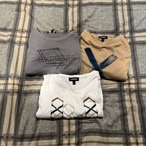 Mens Express Long Sleeve Graphic Shirts (Lot Of 3)